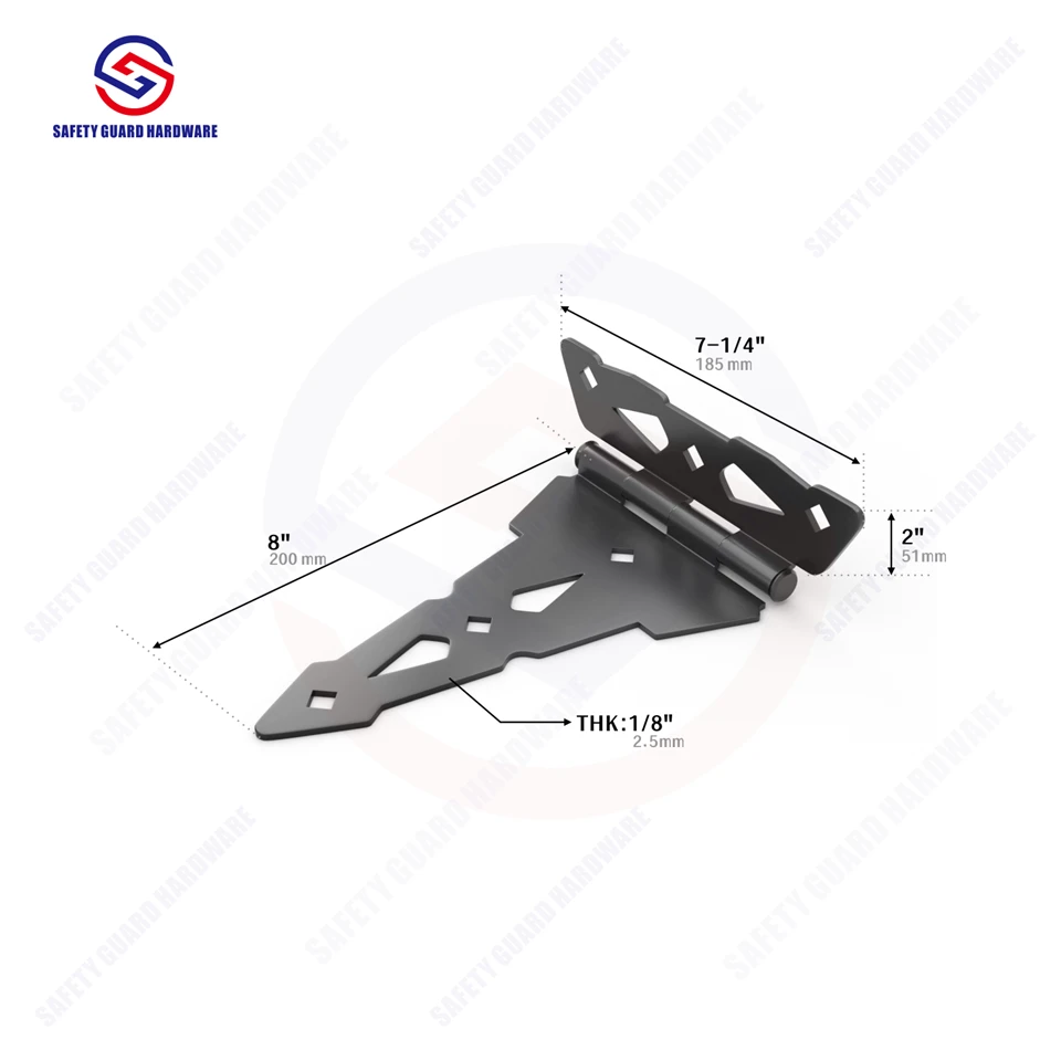 8 Inch Decorative T-Hinges factory