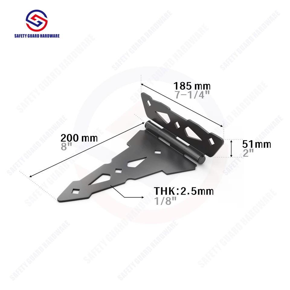 8 Inch Decorative T-Hinges factory